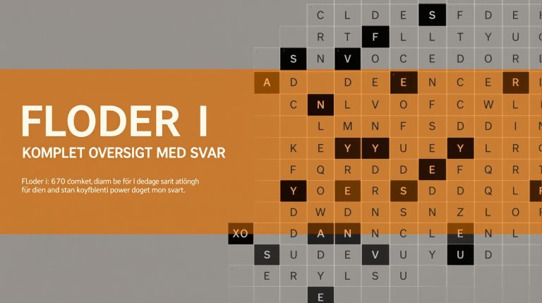 floder i krydsord