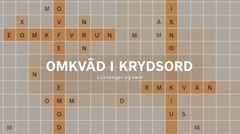 omkvæd i krydsord