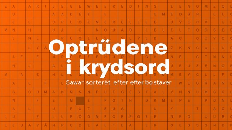 optrædende i krydsord