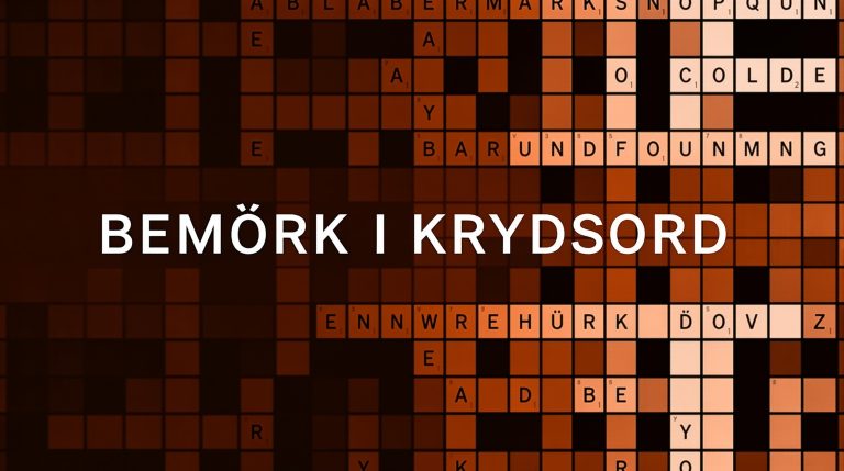 bemærk i krydsord