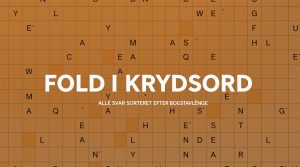 fold i krydsord
