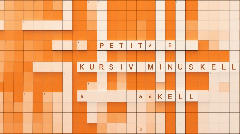lille skrift i krydsord