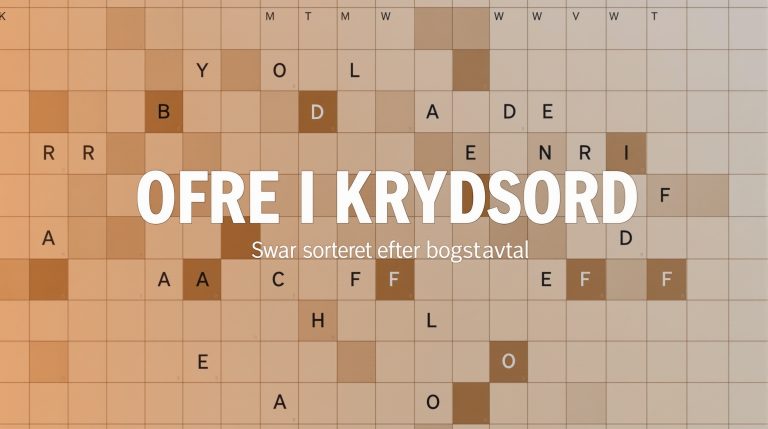 ofre i krydsord