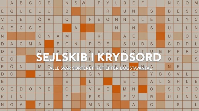 sejlskib i krydsord
